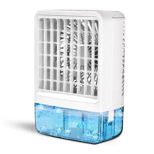 Tragbare Klimaanlage mit 7 Farben LED-Leuchten Mini-USB-Klimaanlage Kühlung Kühler Ventilator für Haus Büro