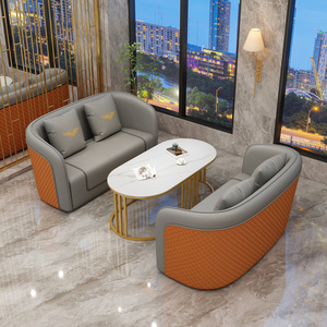 ชุดโซฟาสำนักงาน หนัง PU ฟองน้ำความหนาแน่นสูง นั่งสบาย เหมาะสำหรับพื้นที่รับรองและห้องประชุมธุรกิจ - Product Image 4