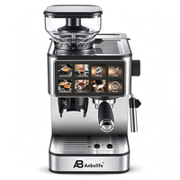 Cafetera Espresso 2 en 1 con Pantalla Táctil IMD, Bomba Italiana ULKA de 20 Bares, 51 mm, Digital, de Acero Inoxidable, con Molinillo Integrado
