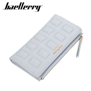 Baellerry Women's Long <b>Wallet</b> Light Blue PU Leather Zipper Card <b>Holder</b> 7 Inch Everyday Use - Product Image 1