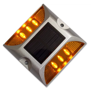 Reflector Solar de Tráfico de Aluminio Impermeable para Seguridad Vial, Ahorro de Energía, con 6 LED - Product Image 1