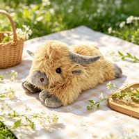 Uoozii Peluche lestée Vache des Highlands, 20 pouces, 4 livres, rembourrée en coton PP, non parfumée, micro-ondable/chauffable, rafraîchissable, cadeau mignon unisexe