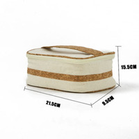 Vente chaude Durable Recyclé Naturel Coton Toile Jute Pochette À Fermeture Éclair À La Mode Petit Voyage Cosmétique Sac Maquillage De Stockage