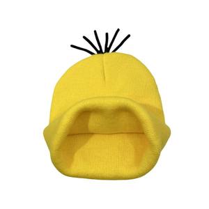 Gorro de Punto con Lentejuelas Estilo Y2K del Personaje Minion, Disfraz de Halloween, Lindo Conjunto Familiar, Amarillo Acrílico, Unisex para Adultos - Product Image 3