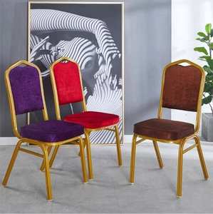 Luxury Fabric Stackable Hotel Restaurant Banquet <b>Chairs</b> with Modern Design Aluminium <b>Metal</b> Legs Indoor <b>Outdoor</b> Use - Product Image 1