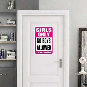 Nette Mädchen nur Zeichen Keine Jungen erlaubt außer Papa Zeichen, rosa Dekorationen für Mädchen Höhle Schlafzimmer Wohnzimmer Wand dekoration - Product Image 6