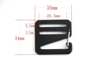 25/47mm Hot Metal Belt Hook Aluminum Strap Slider Buckle For Bag