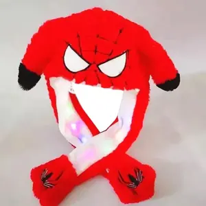 Işıklar Light Up Bunny şapka komik parlayan ve kulak hareketli tavşan şapka kap kadın kızlar için, Cosplay noel partisi tatil şapka komik