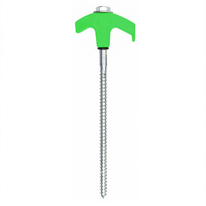 Hexagonal Spiral <b>Tent</b> <b>Peg</b> 8mm <b>Metal</b> Fluorescent Green For Camping And Outdoor Use - Product Image 1