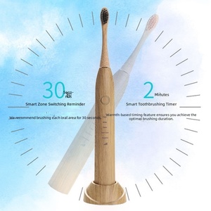 <span class=keywords><strong>Brosse</strong></span> à dents électrique en <span class=keywords><strong>bambou</strong></span> <span class=keywords><strong>rechargeable</strong></span> et écologique, IPX7, ultrasonique, avec têtes recyclables en poils de sanglier et de cheval - Product Image 3