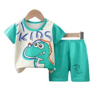 Vêtements pour enfants Vente en gros Pur coton Nouveau bébé Cartoon Home Wear Enfants Pyjama Ensemble Garçons Vêtements Ensembles - Product Image 5