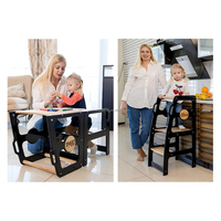 Tour de cuisine 2 en 1 Mobilier pour tout-petits Mobilier Montessori Tabouret de cuisine Bureau Tour d'apprentissage Montessori Chaise de cuisine