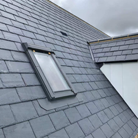 Tuiles de toiture en pierre naturelle en gros, modernes, écologiques, durables, pour la construction de maisons, tuiles de toiture en ardoise noire