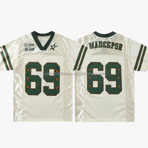 Camiseta Deportiva Personalizada con Parches Vintage, Logotipo Personalizado, Cuello en V, Holgada, para Hombre, Mujer y Jóvenes - Product Image 1