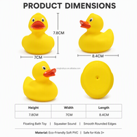 Jouets Canard en Caoutchouc Lumineux dans le Noir, Canard en Plastique PVC Nemo Luminescent, Jouet de Bain Canard Fluorescent à Couleur Changeante, Cadeaux de Fête