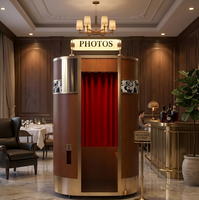 Photomaton Commercial Style Disco, Machine Interactive pour Selfies avec Imprimante Rapide et Appareil Photo Reflex Numérique pour Promotion d'Événements