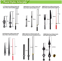 Kit de Movimiento de Reloj de Cuarzo Silencioso DIY con Manecillas Creativas Estilo Tenedor y Cuchillo, Múltiples Piezas de Repuesto para Reloj de Pared de Cocina o Cafetería