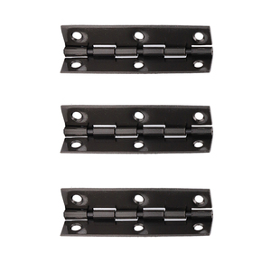 Петли из углеродистой стали/железа 95 градусов, 1,5 дюйма, 6 отверстий, черные никелированные с полировкой, для мебели, дома, офиса, деревянных ящиков - Product Image 4