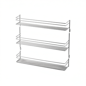 Metaltex <b>Spice</b> <b>Rack</b> 3 Tier Stainless Steel Wall Mount <b>Kitchen</b> Organizer - Product Image 2