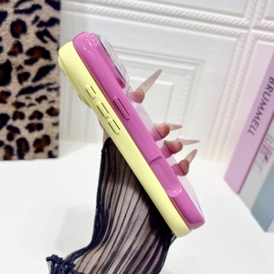 <span class=keywords><strong>Funda</strong></span> de Teléfono de Lujo con Purpurina y Estampado de Leopardo para <span class=keywords><strong>iPhone</strong></span> 17 Pro Max 16 <span class=keywords><strong>13</strong></span>, Estilo Y2K, Rosa Brillante, Borde Ondulado 3D, Película Protectora de Lente Integrada - Product Image 4