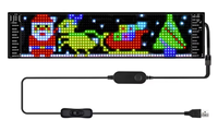 Écran LED flexible pour voiture, affichage HD de texte, chiffres, motifs sur panneau de pixels matriciels, 5V USB, écran LED pour lunette arrière, indice de protection IP65 pour extérieur