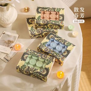 Yu Huan Tea Lights Round Scented Candles 4 Hour Burn Time For Wedding Valentine'S Day Gifts Handmade Fragrance - Product Image 2