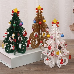 Supporto per Mini Albero di Natale, Decorazioni Natalizie in <span class=keywords><strong>Legno</strong></span>, Albero di Natale Artificiale per Decorazione da Tavolo - Product Image 1
