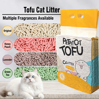 Litière pour chat en tofu végétal naturel en gros d'usine, très absorbante, agglomérante, faible en poussière, désodorisante, granulés de 2,5 kg