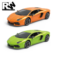 Voiture télécommandée JFY 1/18 27MHZ 4 canaux, jouet homologué Aventador LP 700-4 Lamborghini pour enfants