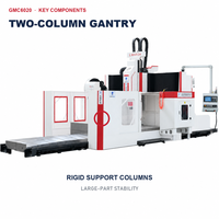 Centre d'usinage à portique GMC6020 avec commande CNC allemande, broche BT50, 24 outils ATC, fraiseuse robuste