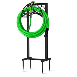 Garden <b>hose</b> bracket, detachable water <b>hose</b> bracket, freestanding heavy-duty metal <b>hose</b> <b>hanger</b>, water <b>pipe</b> storage rack - Product Image 1