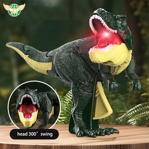 Jouet Dinosaure Amélioré Jouet Dinosaure Fidget Enfants Appuyez sur le Modèle de Dinosaure T-Rex avec Tête et Queue Oscillantes avec Lumière et Son - Product Image 3