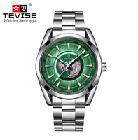 Montre mécanique pour homme TEVISE 795, bracelet en acier inoxydable personnalisé, boîtier en alliage, montre-bracelet décontractée lumineuse, fabrication en usine