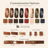 Bracelet en cuir véritable gravé au laser personnalisé avec nom et logo pour homme et femme, cadeau d'anniversaire, vente en gros