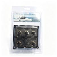 Panneau de commutation à levier ABS 5 gangs, 5 interrupteurs à levier SPST ON-OFF en métal, 12V CC pour panneau de commande de bateau, yacht, camion, marine
