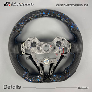 Volante de Fibra de Carbono Forjado Azul Personalizado para Hyundai Elantra N I30N I20N N-line Serie N con Pantalla LED Inteligente de RPM - Product Image 5