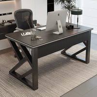 Prix bon marché de meubles en bois moderne noir exécutif bureau grand bureau luxe grande table de bureau en bois