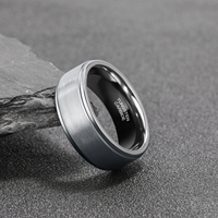 Bague de mariage classique OAHLAN Fashion Jewelry 6mm/8mm en carbure de tungstène brossé argenté pour hommes et femmes, idéale pour les fiançailles, livraison directe