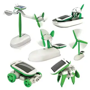 6 in 1 Educational DIY Assemble Solar Model Toys Set Kids STEM Teaching Solar Powered System Assemble Plastic Model Toys