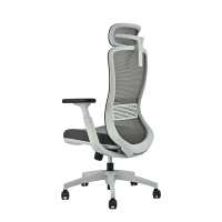 Chaise de bureau moderne à dossier haut en maille avec repose-pieds rétractable, appui-tête 2D, accoudoirs 3D et 3 positions d'inclinaison, ergonomique pour bureau et atelier