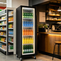 Réfrigérateur commercial vertical à porte simple de qualité supérieure pour boissons, idéal pour les magasins de proximité