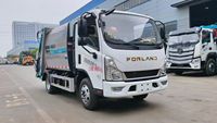 Camion à ordures compacté Foton de 6,5 mètres cubes, 4x2, moteur diesel manuel, chargement arrière, camion à déchets domestiques