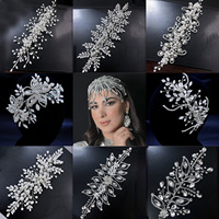 Nouvelle mode nuptiale 2025, accessoire de cheveux fait main avec chaîne à griffes en strass, feuille, accessoires de mariage, bandeau, couronne de cheveux