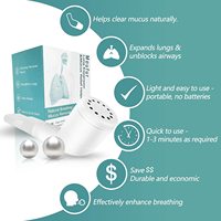 Entrenador Respiratorio con Principio OPEP, Vibración para la Eliminación de Mucosidad, Ejercicio de Recuperación Pulmonar, 3 Tamaños de Pelotas de PP, Sshtang Ht02