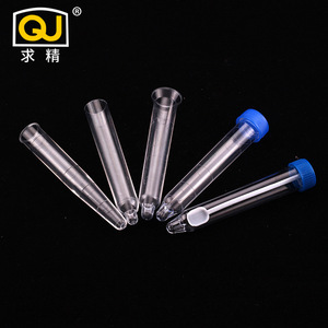 QJ Screw Cap <b>Plastic</b> Test <b>Tubes</b> 1ml 2ml 5ml 10ml 25ml 50ml 100ml For Urine Sediment Analysis - Product Image 1