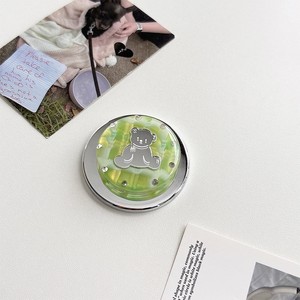 Support de téléphone portable en PVC avec strass et miroir, anneau magnétique, support de bureau créatif, vente en gros d'usine japonaise et coréenne, pour usage au bureau - Product Image 5