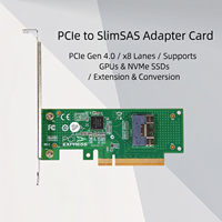 Carte adaptatrice externe PCIe 4.0 X8 vers SlimSAS (SFF-8654) simple en stock