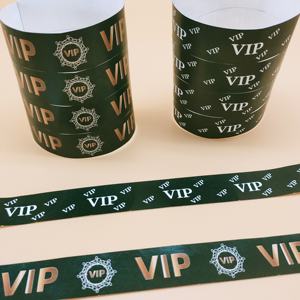 Consegna veloce regali tinta unita stampabile Tyvek braccialetti da polso impermeabili braccialetti di carta impermeabili per eventi - Product Image 6