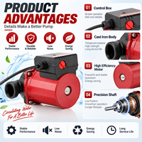 Pompe à eau circulante en acier inoxydable à faible bruit pour usage domestique, haute efficacité, pour chauffage résidentiel, OEM Ruitian