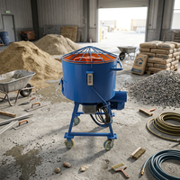 Bétonnière mobile à moteur avec moteur de 2,2 kW et capacité de 60-80 L pour mortier sec et mortier ordinaire